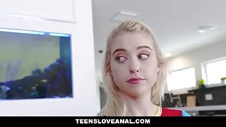 Lovely Blonde Teen Gets her Asshole Stuffed by Stepbro