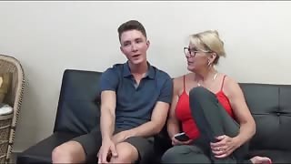Horny MILF with Great Tits Seduces and Bangs her 18 Years Old Stepson