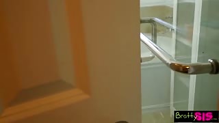 Angry Stepsister with Hot Round Ass Got Fucked POV in the Toilet
